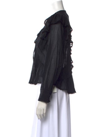Étoile Isabel Marant Scoop Neck Long Sleeve Blouse