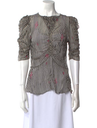 Étoile Isabel Marant Striped Bateau Neckline Blouse