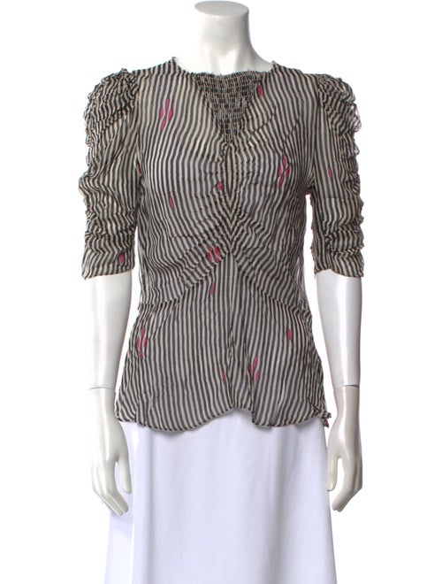 Étoile Isabel Marant Striped Bateau Neckline Blouse