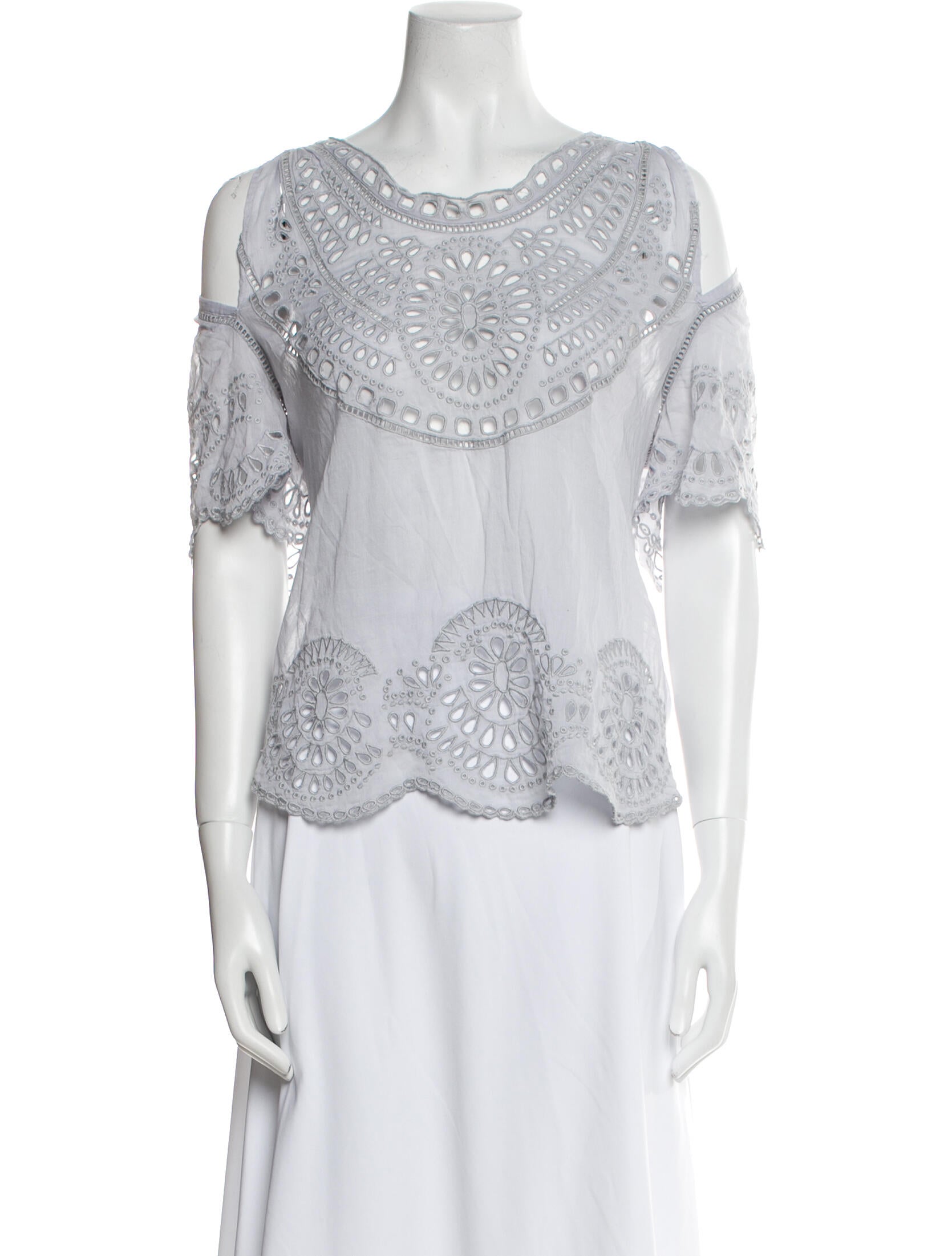 Étoile Isabel Marant Scoop Neck Short Sleeve Blouse