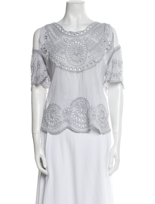 Étoile Isabel Marant Scoop Neck Short Sleeve Blouse