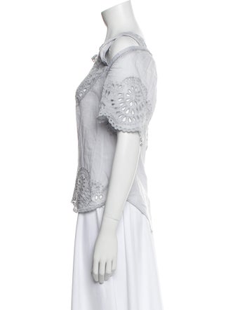 Étoile Isabel Marant Scoop Neck Short Sleeve Blouse