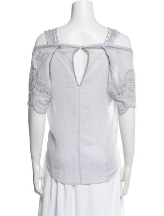 Étoile Isabel Marant Scoop Neck Short Sleeve Blouse