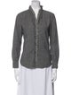 Étoile Isabel Marant V-Neck Long Sleeve Button-Up Top