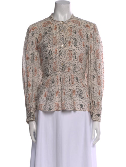 Étoile Isabel Marant Paisley Print Mock Neck Blouse