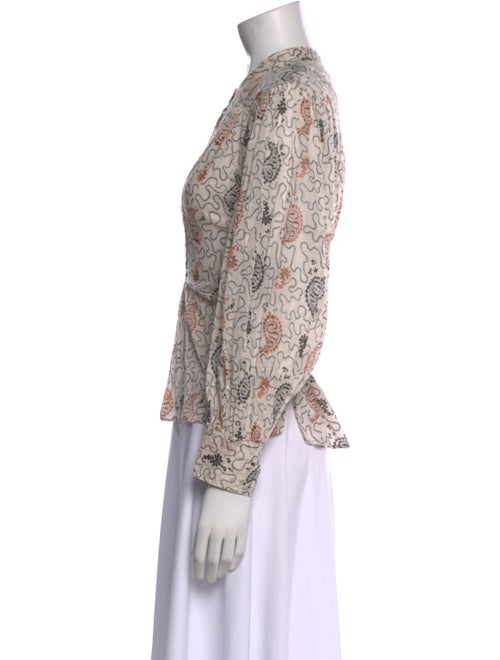 Étoile Isabel Marant Paisley Print Mock Neck Blouse