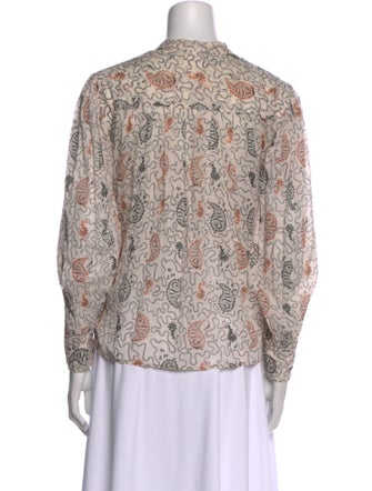 Étoile Isabel Marant Paisley Print Mock Neck Blouse