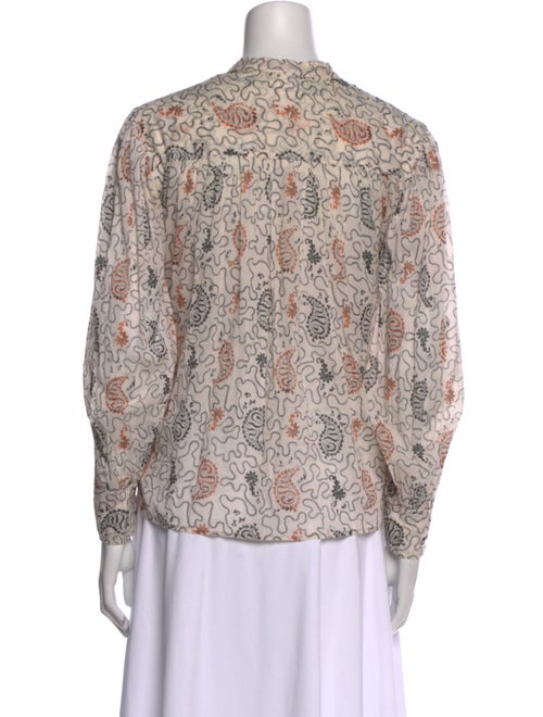 Étoile Isabel Marant Paisley Print Mock Neck Blouse