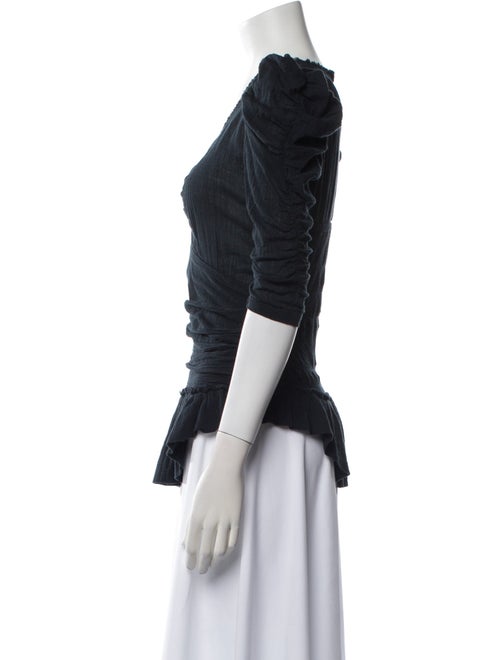 Étoile Isabel Marant V-Neck Three-Quarter Sleeve Blouse