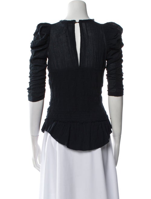 Étoile Isabel Marant V-Neck Three-Quarter Sleeve Blouse