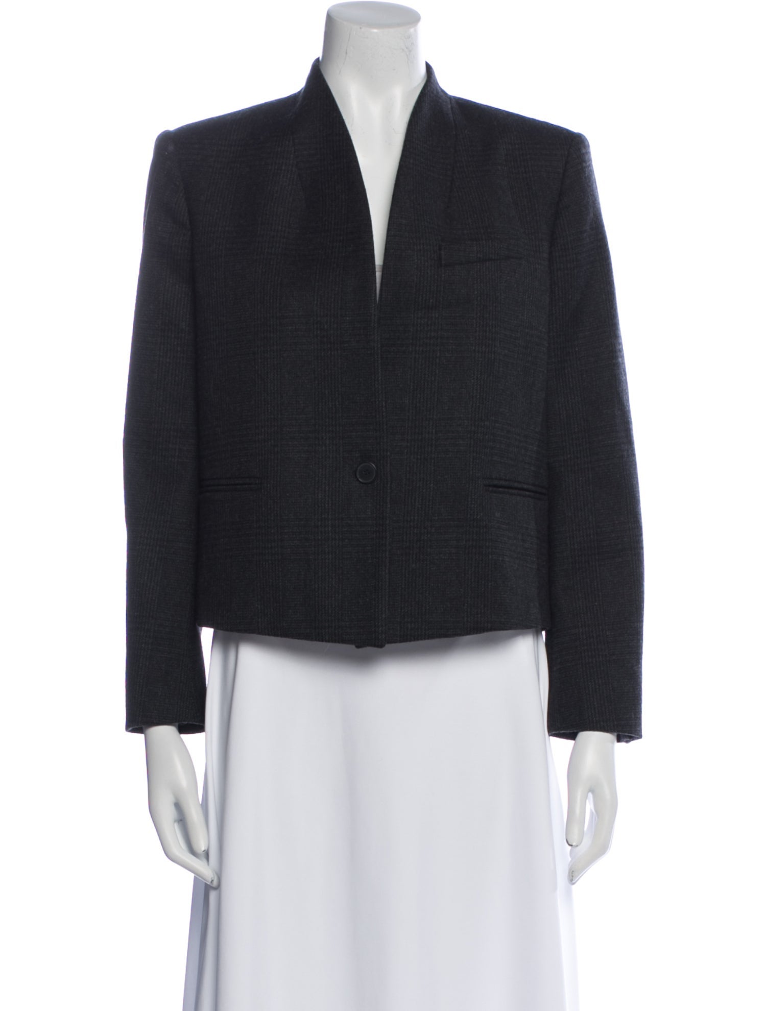 Étoile Isabel Marant Wool Plaid Print Blazer