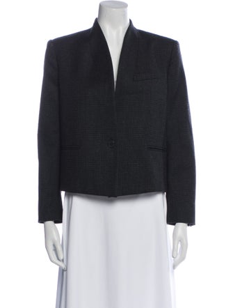 Étoile Isabel Marant Wool Plaid Print Blazer