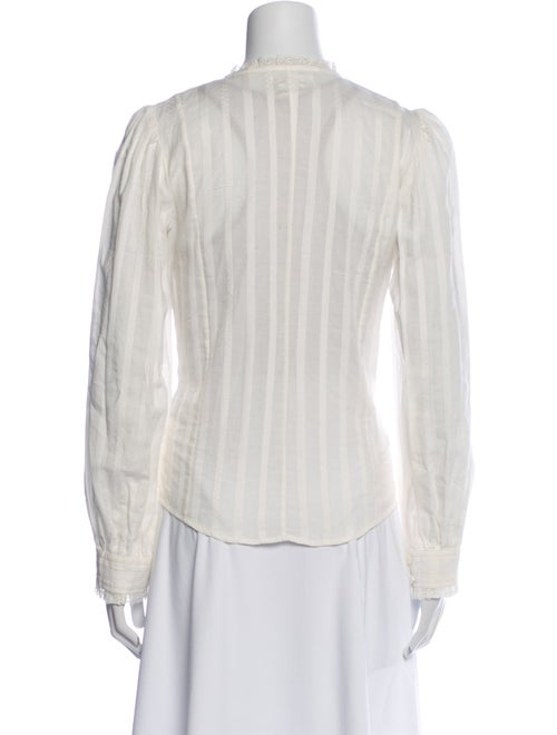 Étoile Isabel Marant Crew Neck Long Sleeve Button-Up Top