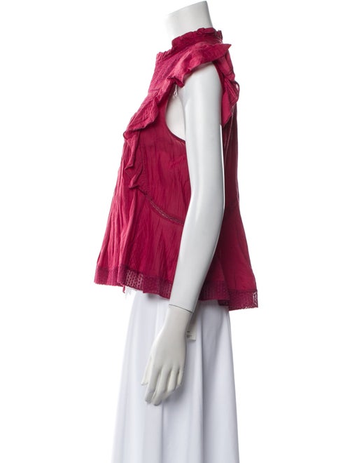Étoile Isabel Marant Mock Neck Short Sleeve Blouse
