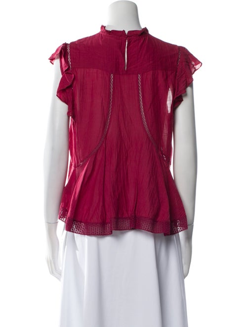 Étoile Isabel Marant Mock Neck Short Sleeve Blouse