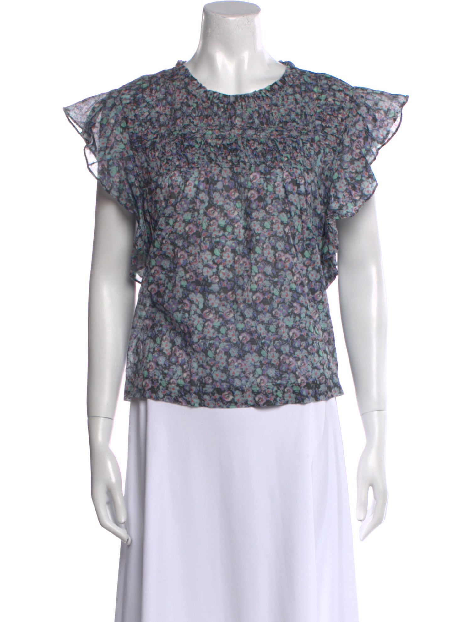 Étoile Isabel Marant Floral Print Crew Neck Blouse