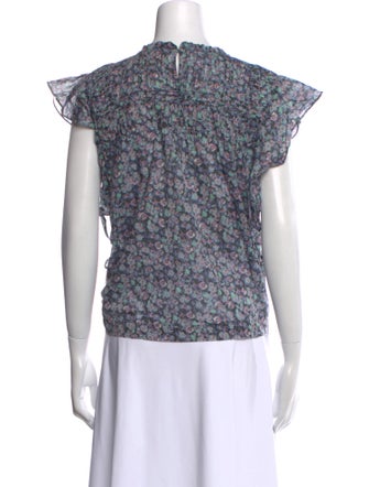 Étoile Isabel Marant Floral Print Crew Neck Blouse