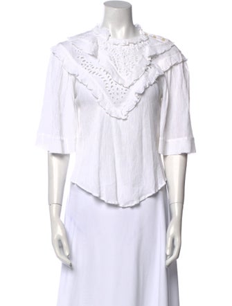 Étoile Isabel Marant Silk Mock Neck Blouse