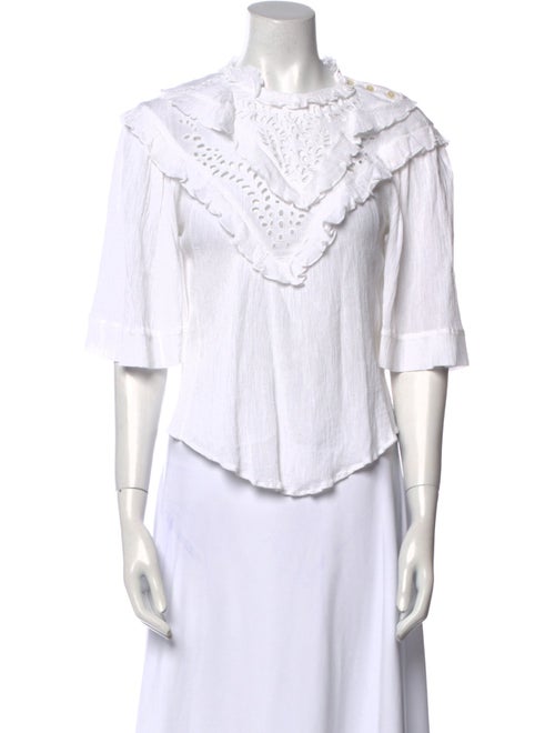Étoile Isabel Marant Silk Mock Neck Blouse