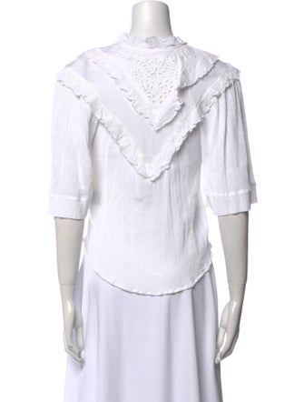 Étoile Isabel Marant Silk Mock Neck Blouse