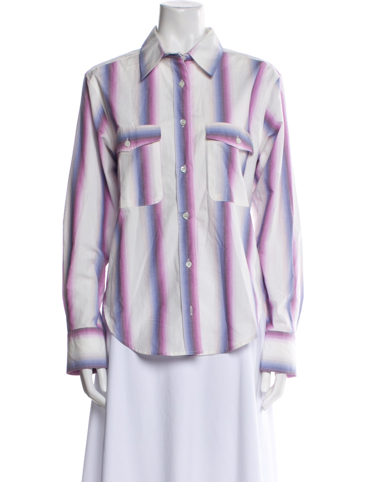 Étoile Isabel Marant Striped Long Sleeve Button-Up Top