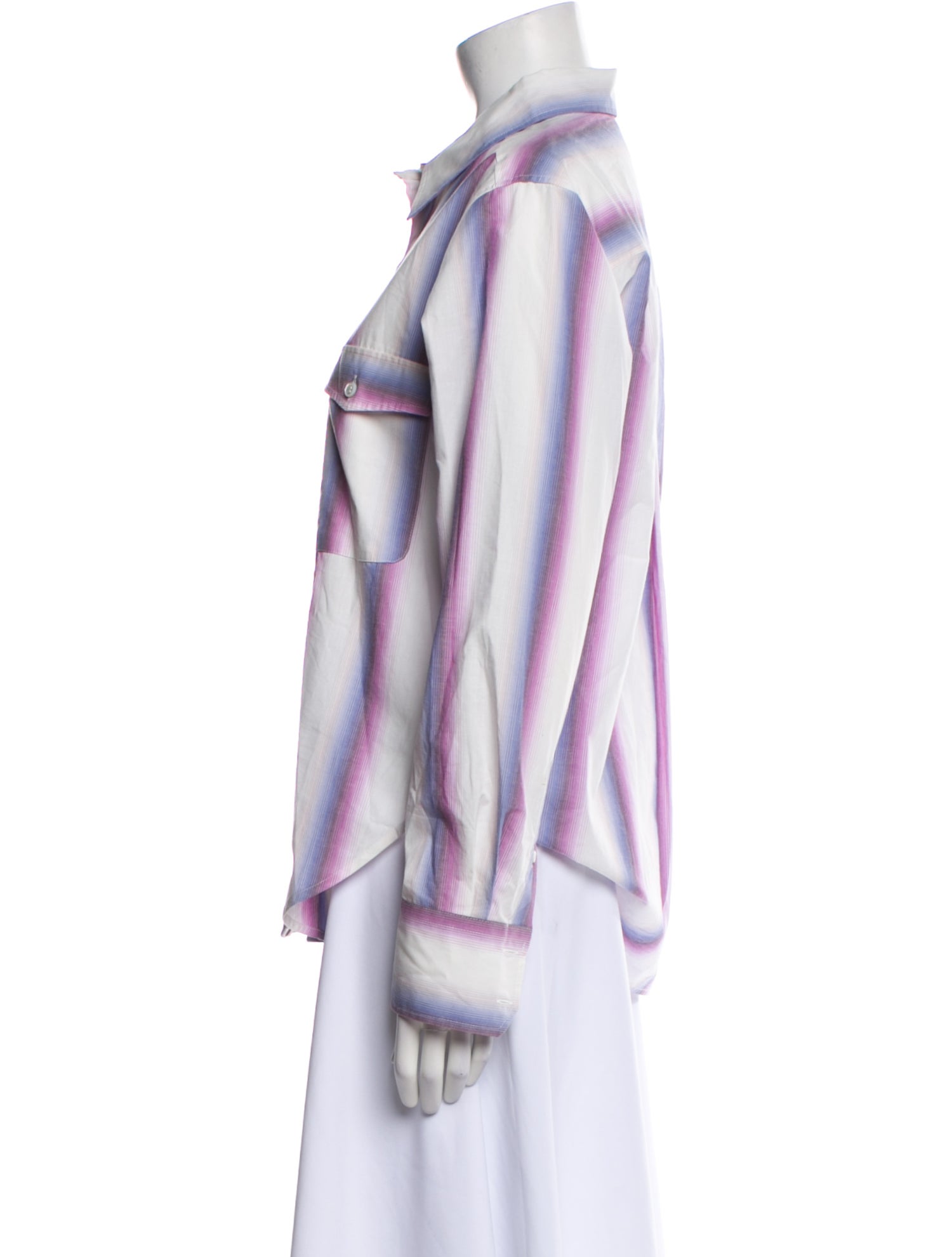 Étoile Isabel Marant Striped Long Sleeve Button-Up Top