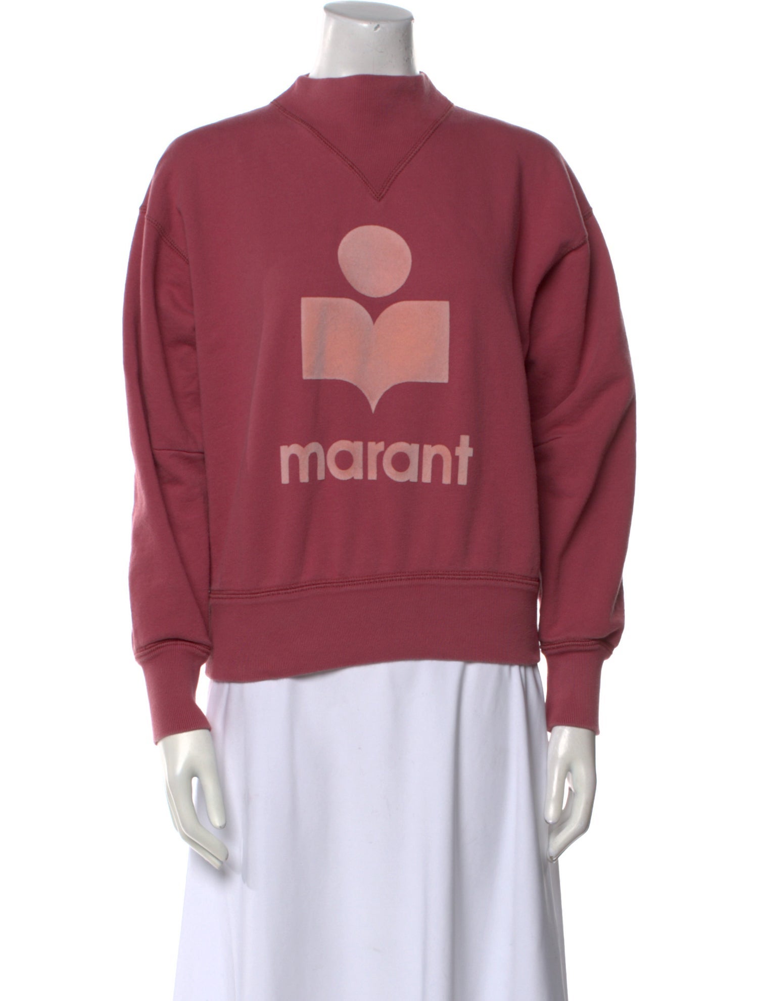 Étoile Isabel Marant Graphic Print Mock Neck Sweatshirt