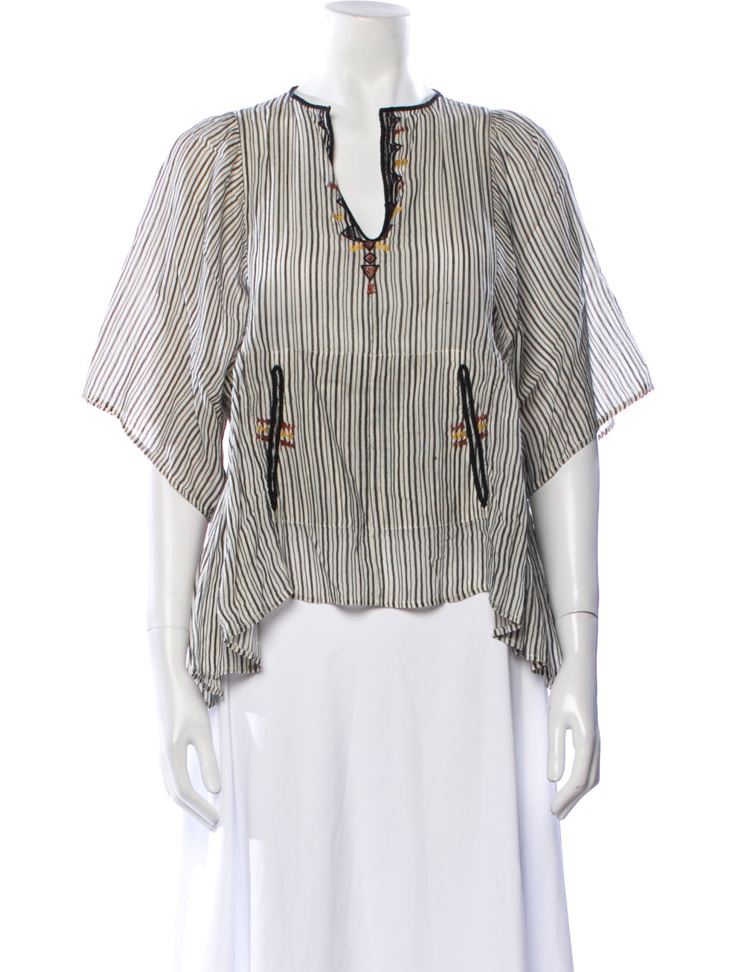 Étoile Isabel Marant Striped V-Neck Blouse