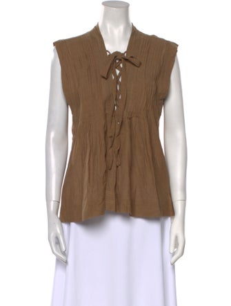 Étoile Isabel Marant V-Neck Sleeveless Polo