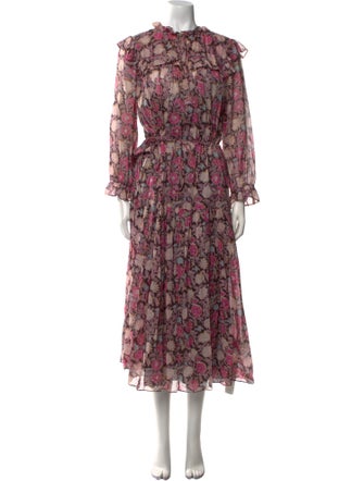 Étoile Isabel Marant Floral Print Midi Length Dress