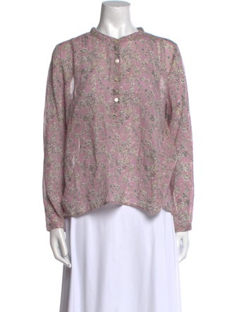 Étoile Isabel Marant Printed Mock Neck Blouse