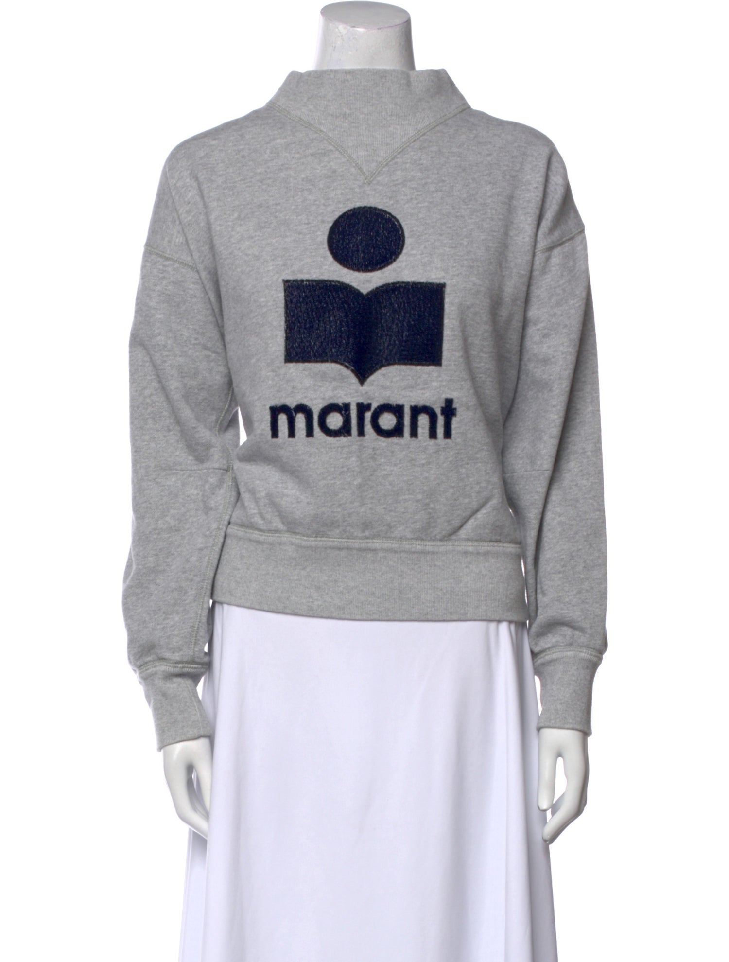 Étoile Isabel Marant Graphic Print Mock Neck Sweatshirt