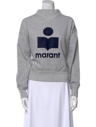 Étoile Isabel Marant Graphic Print Mock Neck Sweatshirt