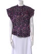 Étoile Isabel Marant Floral Print Mock Neck Blouse