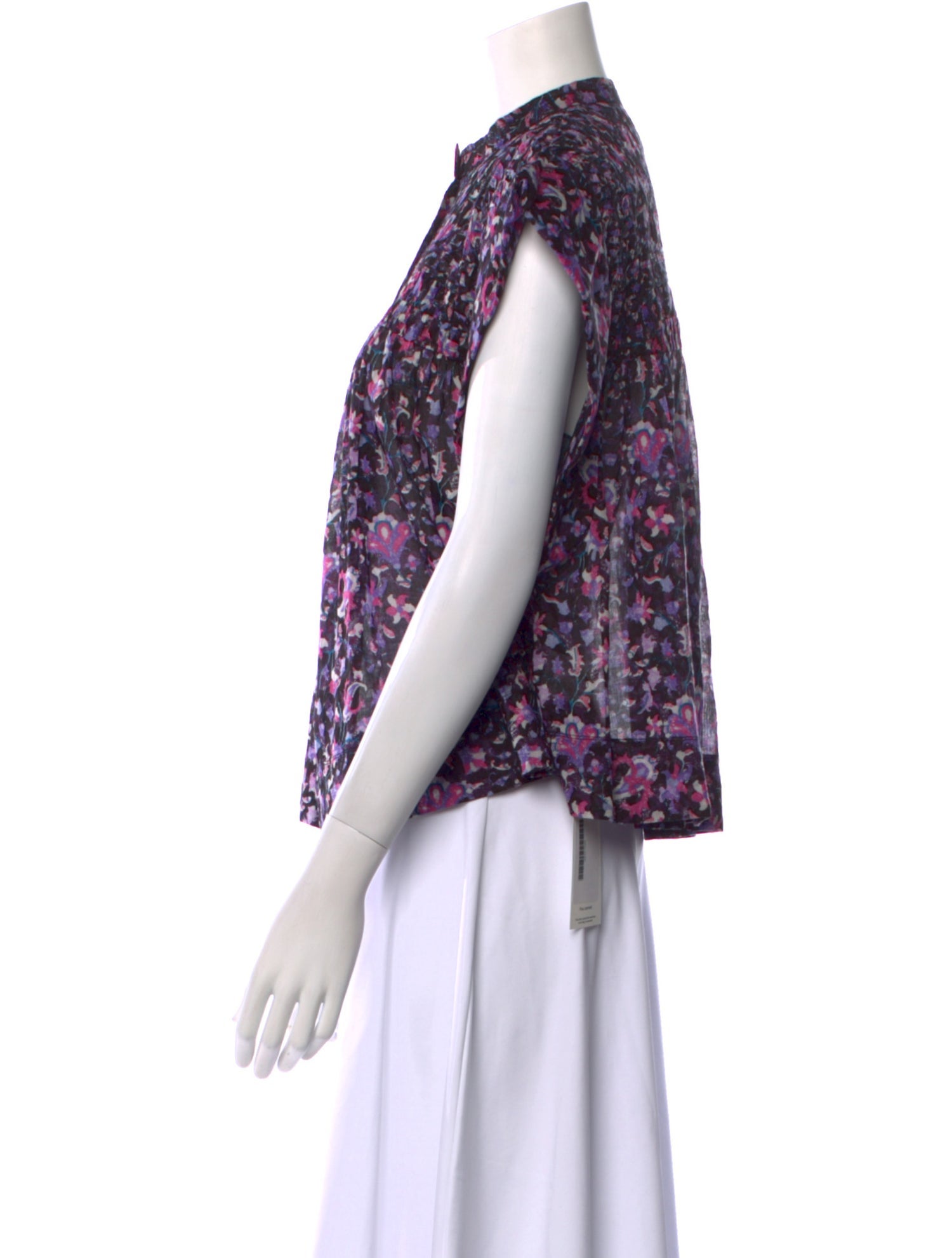 Étoile Isabel Marant Floral Print Mock Neck Blouse