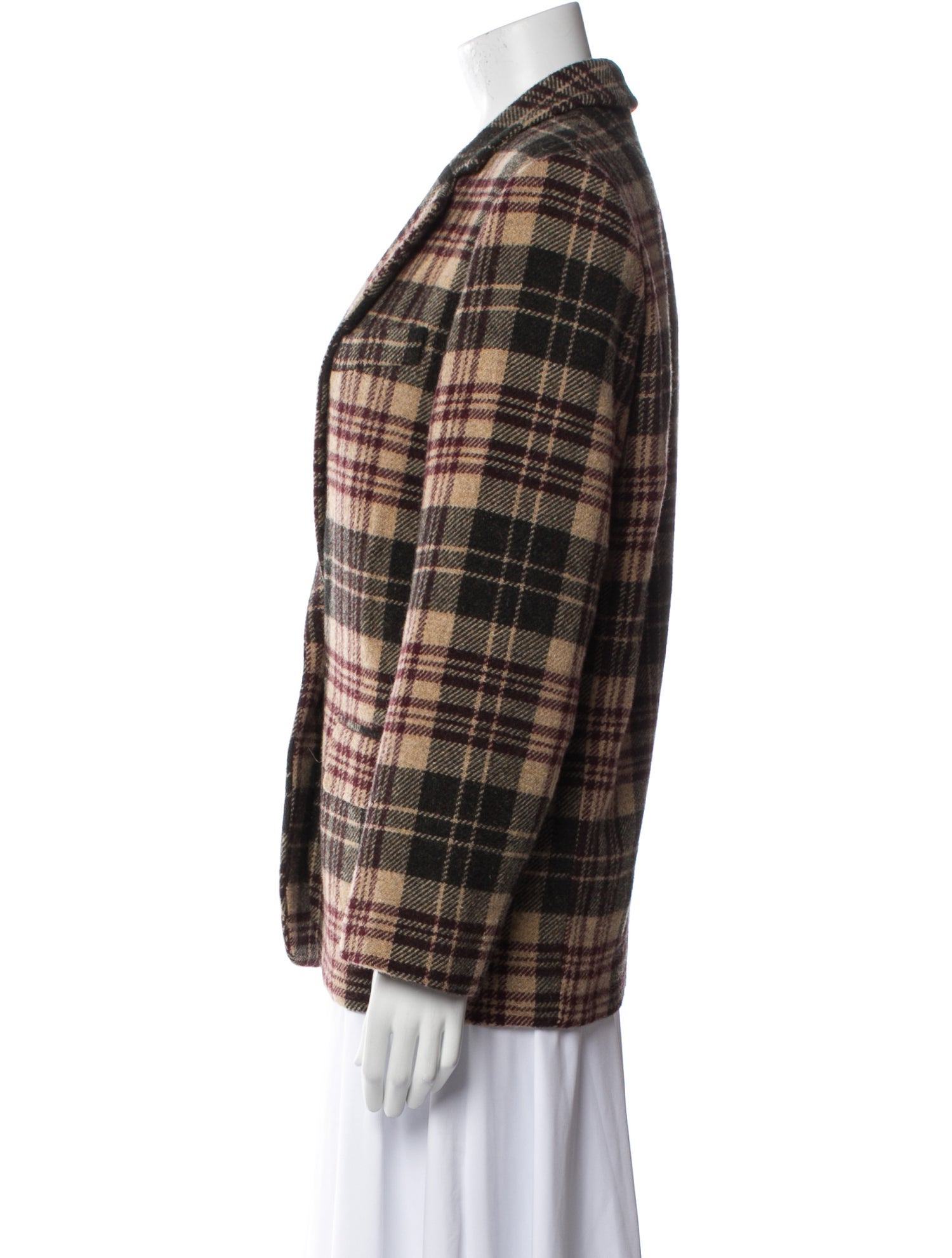 Étoile Isabel Marant Wool Plaid Print Coat