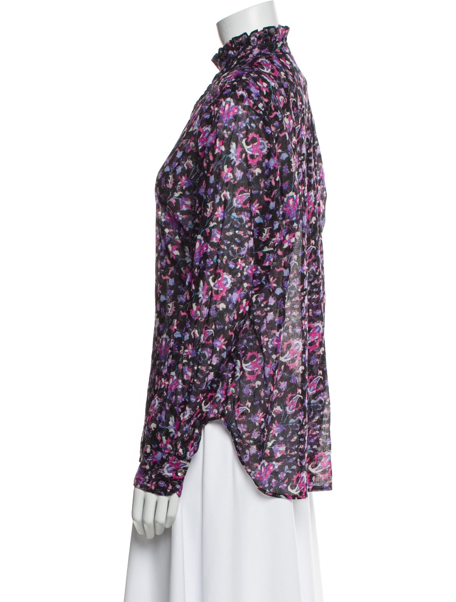 Étoile Isabel Marant Floral Print Mock Neck Blouse w/ Tags