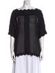 Étoile Isabel Marant Bateau Neckline Short Sleeve Blouse