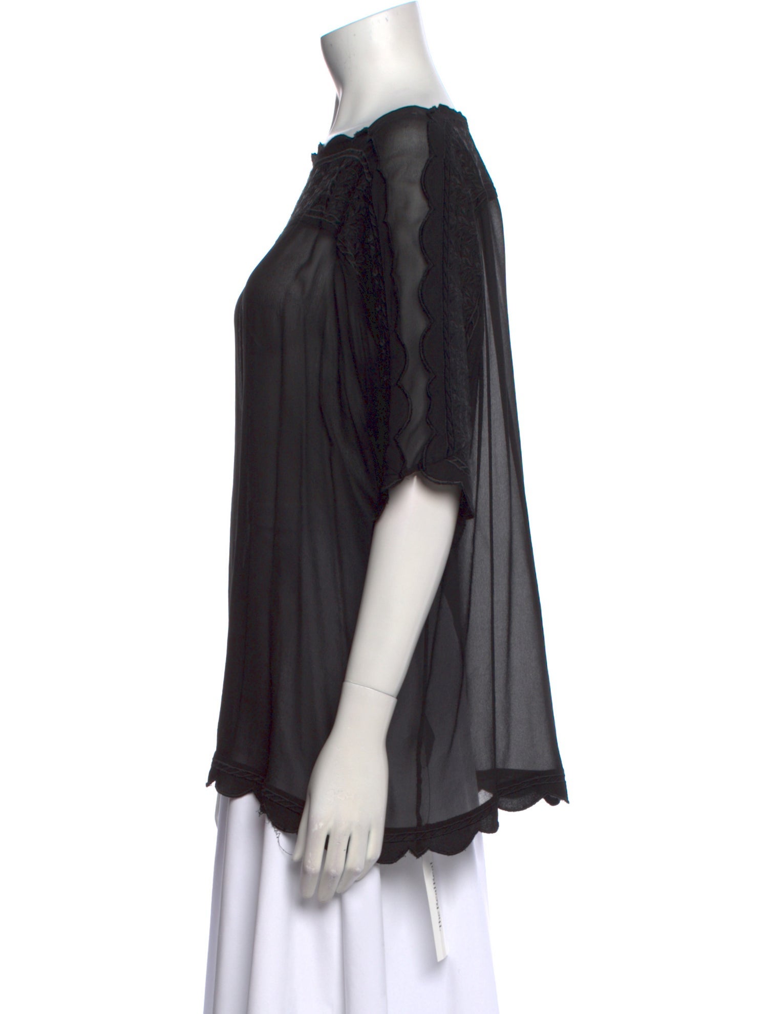 Étoile Isabel Marant Bateau Neckline Short Sleeve Blouse