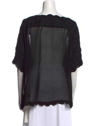 Étoile Isabel Marant Bateau Neckline Short Sleeve Blouse