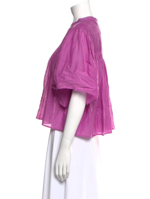 Étoile Isabel Marant Mock Neck Short Sleeve Crop Top