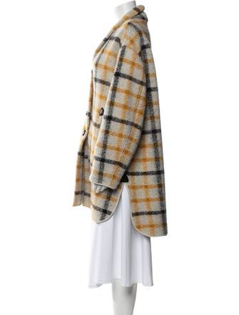 Étoile Isabel Marant Wool Plaid Print Coat