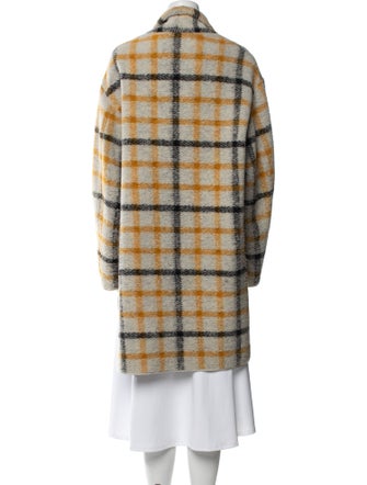 Étoile Isabel Marant Wool Plaid Print Coat