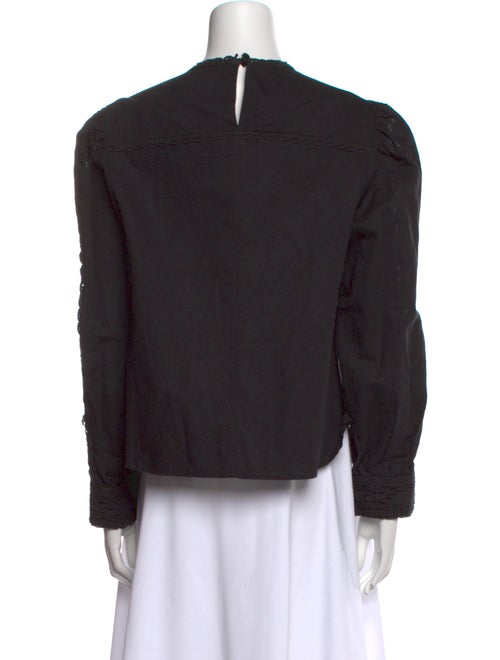 Étoile Isabel Marant Crew Neck Long Sleeve Button-Up Top