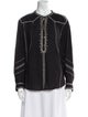 Étoile Isabel Marant Crew Neck Long Sleeve Button-Up Top