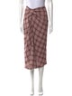 Étoile Isabel Marant Plaid Print Midi Length Skirt