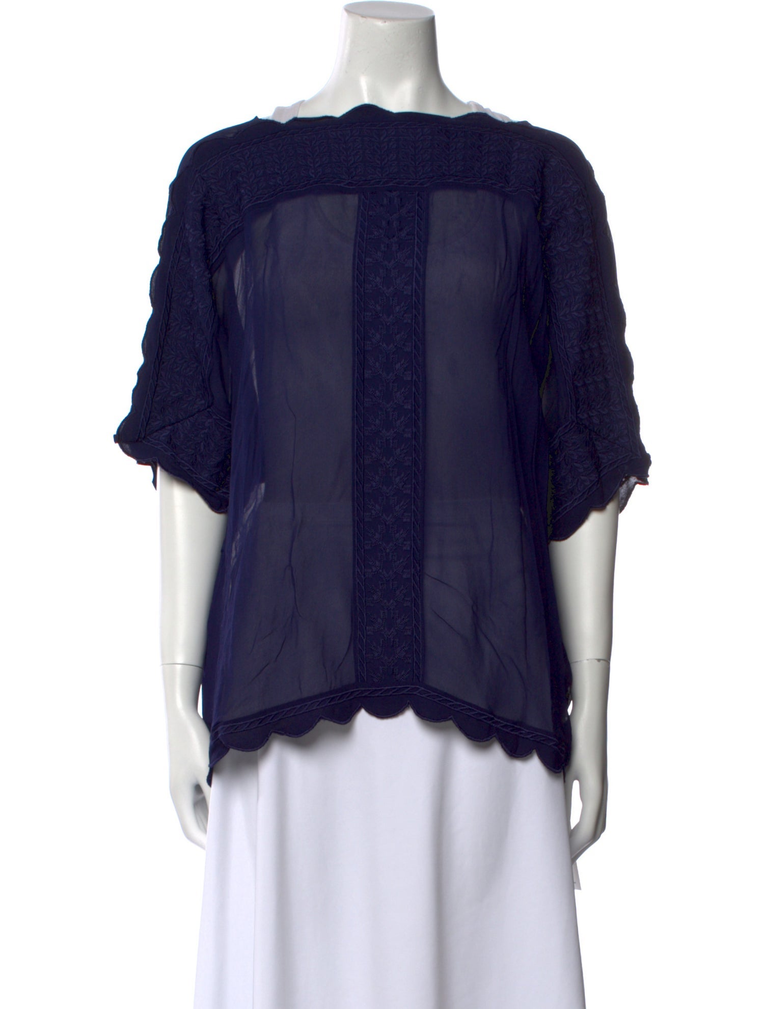 Étoile Isabel Marant Bateau Neckline Short Sleeve Blouse