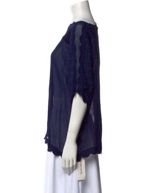 Étoile Isabel Marant Bateau Neckline Short Sleeve Blouse