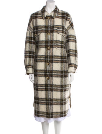Étoile Isabel Marant Wool Plaid Print Coat