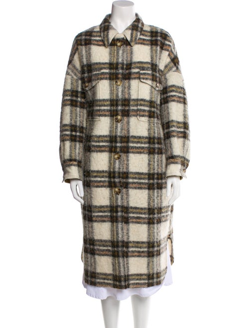 Étoile Isabel Marant Wool Plaid Print Coat